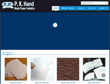 Tablet Screenshot of pkhandmadepaper.com